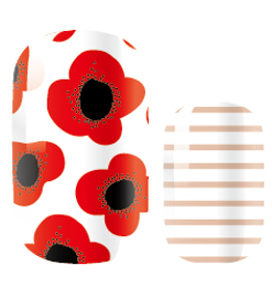 Alternative view of Red Posie Stripe